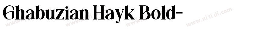 Ghabuzian Hayk Bold字体转换